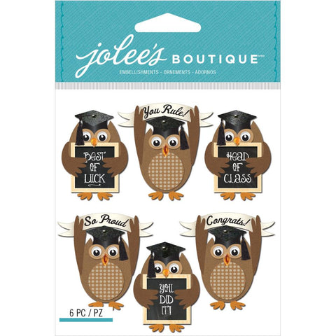 Jolee's Boutique Dimensional Stickers Graduation Owl