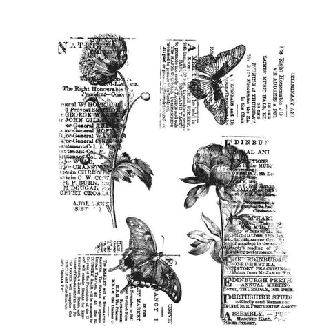 Tim Holtz - Cling Stamps 7"X8.5" Botanic Elements