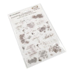 49 And Market Essential Textblends Rub-Ons 6"X8" 2/Pkg Pewter