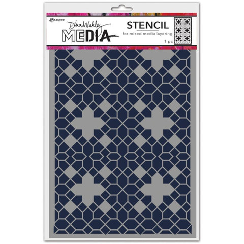 Dina Wakley Media - Stencils 9"X6" Floor Pattern