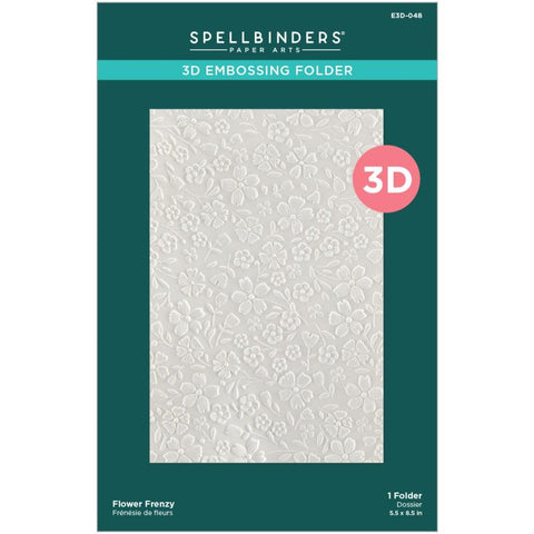Spellbinders 3D Embossing Folder 5.5"x8.5" Flower Frenzy -Floral Reflection