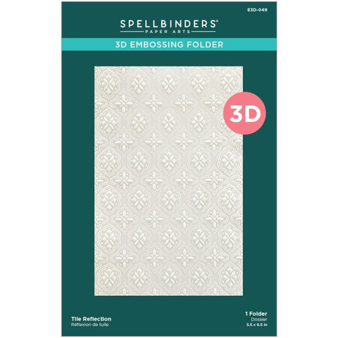 Spellbinders - 3D Embossing Folder 5.5"x8.5" - Tile reflection