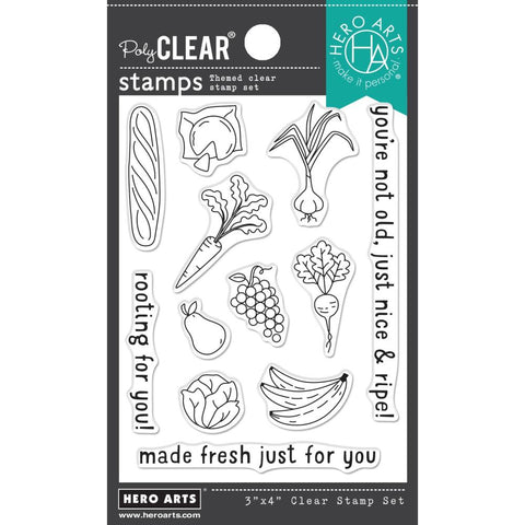 Hero Arts Clear Stamps 3"X4" Farmer's Market Icons