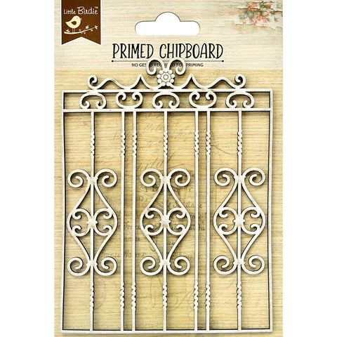 Little Birdie Laser Cut Primed Chipboard Classic Scroll Grill