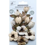 Little Birdie Denny Paper Flowers 13/Pkg Ivory Pearl