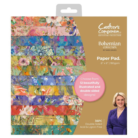 S50 Crafter's Companion Paper Pad 6"X6" Bohemian