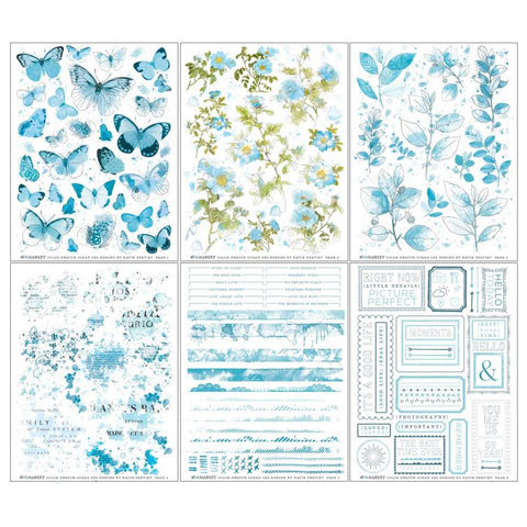 Color Swatch: Ocean Rub-Ons 6"X8" 6 Sheets