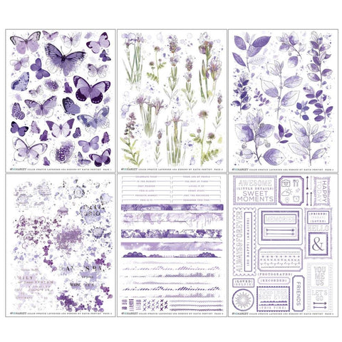 49 and Market Color Swatch: Lavender Rub-Ons 6"X8"
