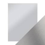 Craft Perfect Satin Mirror Cardstock 8.5"X11" 5/Pkg Frosted Silver