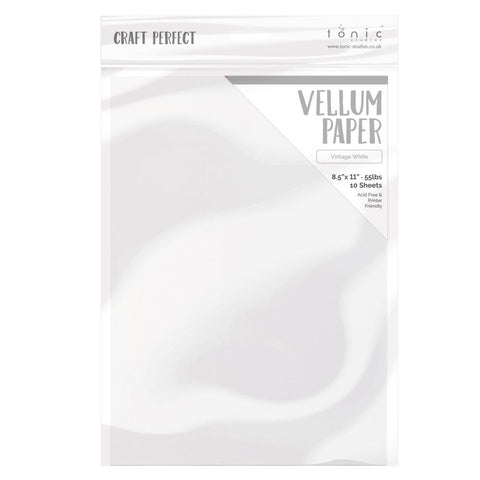 Craft Perfect Vellum Paper 8.5"X11" 10/Pkg Vintage White