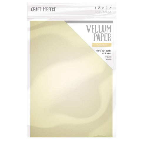 Craft Perfect Vellum Paper 8.5"X11" 10/Pkg Pearled Gold