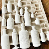 Finnabair Decor Moulds 5"X8"X8mm Apothecary Bottles