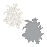 Spellbinders Glimmer Hot Foil Plate & Die Hexi-Gems Blooms