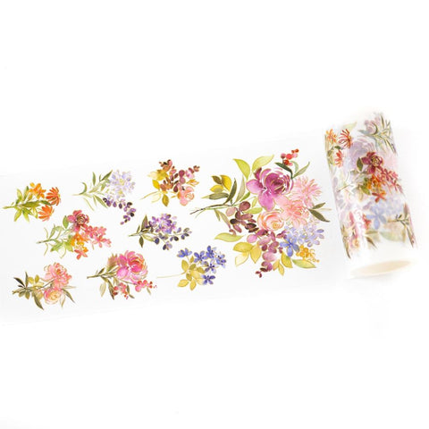 Pinkfresh Studio Foiled Washi Tape 4"X11yd Garden Bouquet