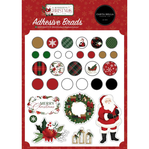 Carta Bella Decorative Brads A Wonderful Christmas