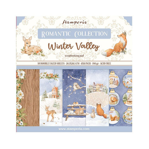 Stamperia Double-Sided Paper Pad 8"X8" 10/Pkg Winter Valley