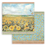 Stamperia Double-Sided Paper Pad 8"X8" 10/Pkg Sunflower Art