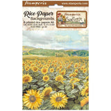 Stamperia Assorted Rice Paper Backgrounds A6 8/Sheets Sunflower Art