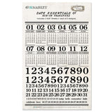 49 And Market Rub-Ons 6"X8" 2/Sheets Date Essentials 01