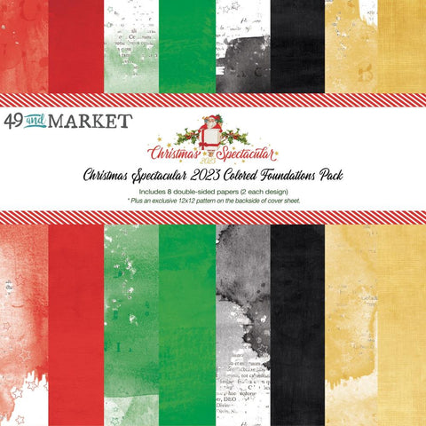 49 And Market Collection Pack 12"X12" Colored Foundation, Christmas Spectacular