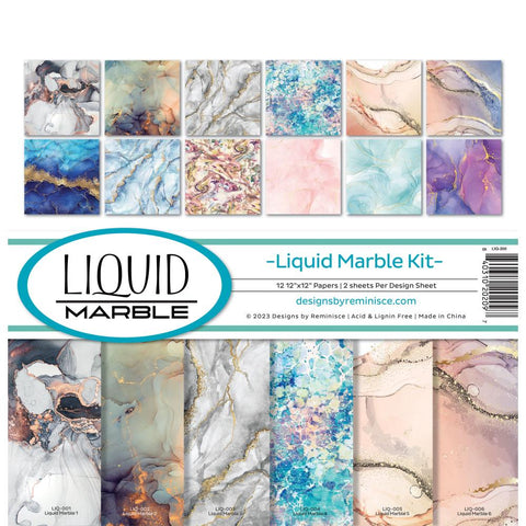 Reminisce Collection Kit 12"X12" Liquid Marble