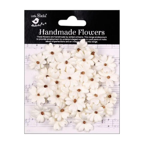 Little Birdie - Carin Paper Flowers 30/Pkg Ivory Pearl
