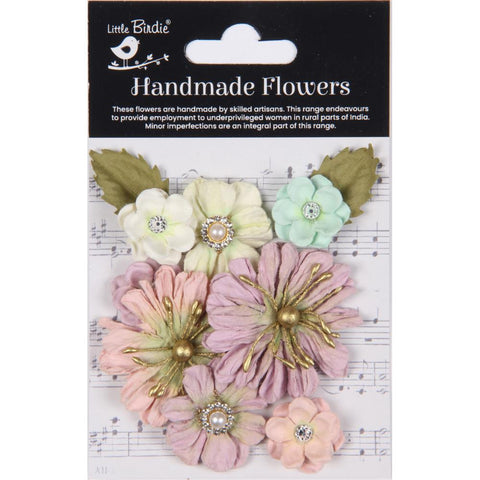 Little Birdie Liora Paper Flowers 10/Pkg Fairy Garden