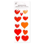 Little Birdie Resin Sticker Embellishments 11/Pkg Tangerine