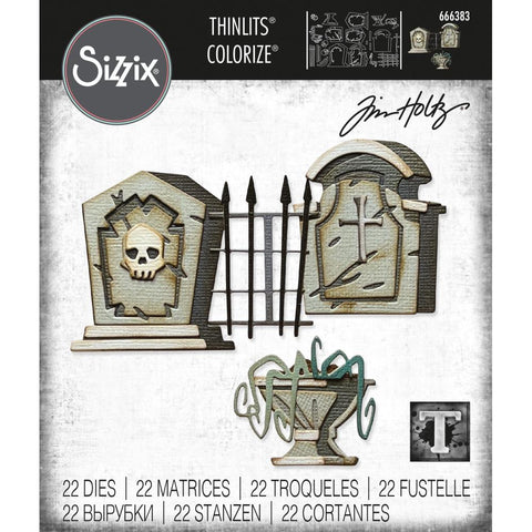 Sizzix Thinlits Dies By Tim Holtz 22/Pkg Graveyard Colorize