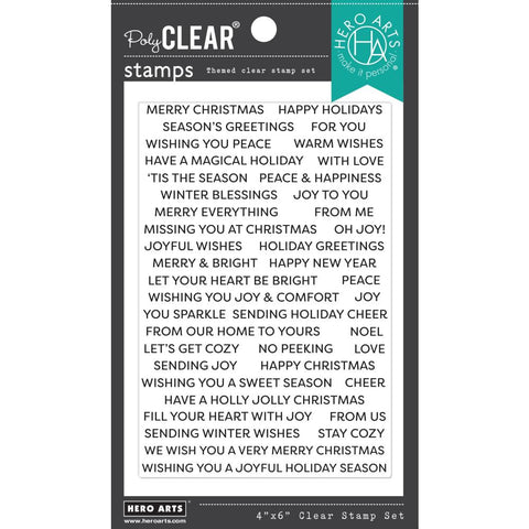 Hero Arts Clear Stamps 4"X6" Christmas Sentiment Strips