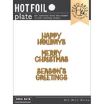 Hero Arts Hot Foil Plate - Three Holiday Messages