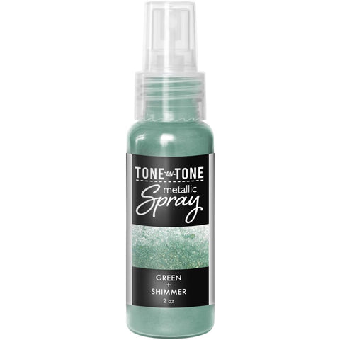 S40 Hero Arts Two-Tone Metallic Spray 2oz - Green + Shimmer