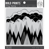 Hero Arts Cling Stamp 6"X6" - Mountains & Trees Bold Prints