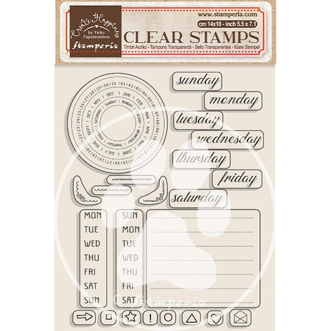 Stamperia Create Happiness Christmas Plus Clear Stamps Christmas Weekly Planner