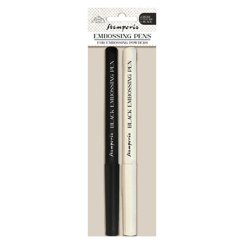 Stamperia Create Happiness Embossing Pen 2/Pkg Black - Clear