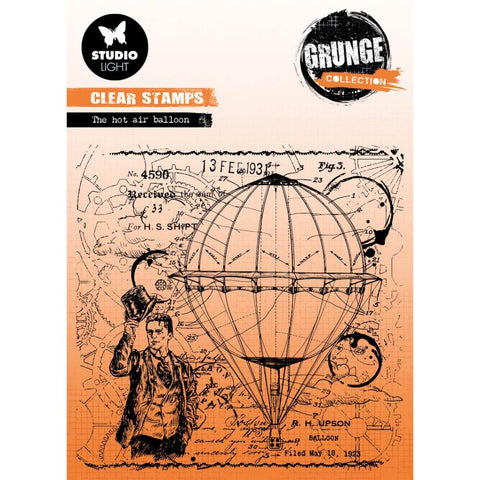 Studio Light Grunge Clear Stamps Nr. 513, Hot Air Balloon