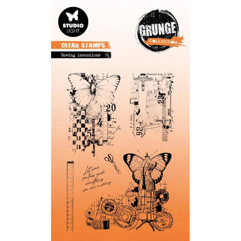 Studio Light Grunge Clear Stamps Nr. 516, Sewing Inventions
