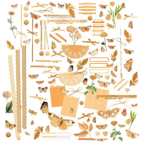 49 and Market Color Swatch: Peach Laser Cut Outs Elements