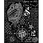 Stamperia Stencil 7.87"X9.84" - Songs Of The Sea - Sailing Ship