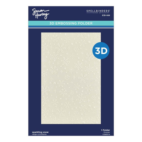 Spellbinders 3D Embossing Folder By Simon Hurley Sparkling Snow, Simon's Snow Globes