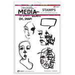 Dina Wakley Media Cling Stamps 6"X9" WowWowWow