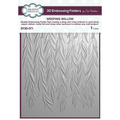 Creative Expressions 3D Embossing Folder 5"X7" Weeping Willow