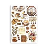 Stamperia A5 Washi Pad 8/Pkg Coffee And Chocolate