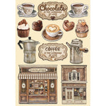 Stamperia Colored Wooden Shapes A5 Coffee And Chocolate