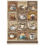 Stamperia Assorted Rice Paper A4 6/Sheets Coffee And Chocolate