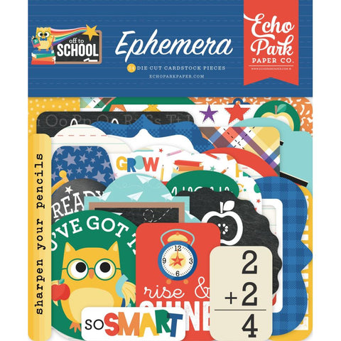 Echo Park Cardstock Ephemera 33/Pkg Icons, Off To School