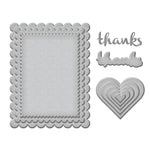Spellbinders Etched Dies From The Garden Collection By Wendy Heartfelt Thanks & Scallops