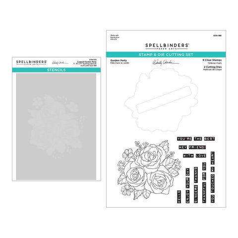 Spellbinders Stamp Die And Stencil Bundle From The Garden Collection Garden Party