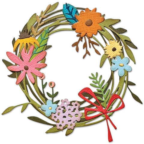 Sizzix Thinlits Dies By Tim Holtz 14/Pkg vault Funny Floral Wreath