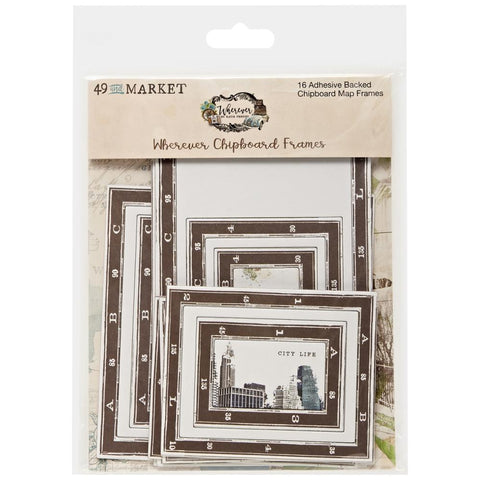 49 And Market Chipboard Set Map Frames, Wherever